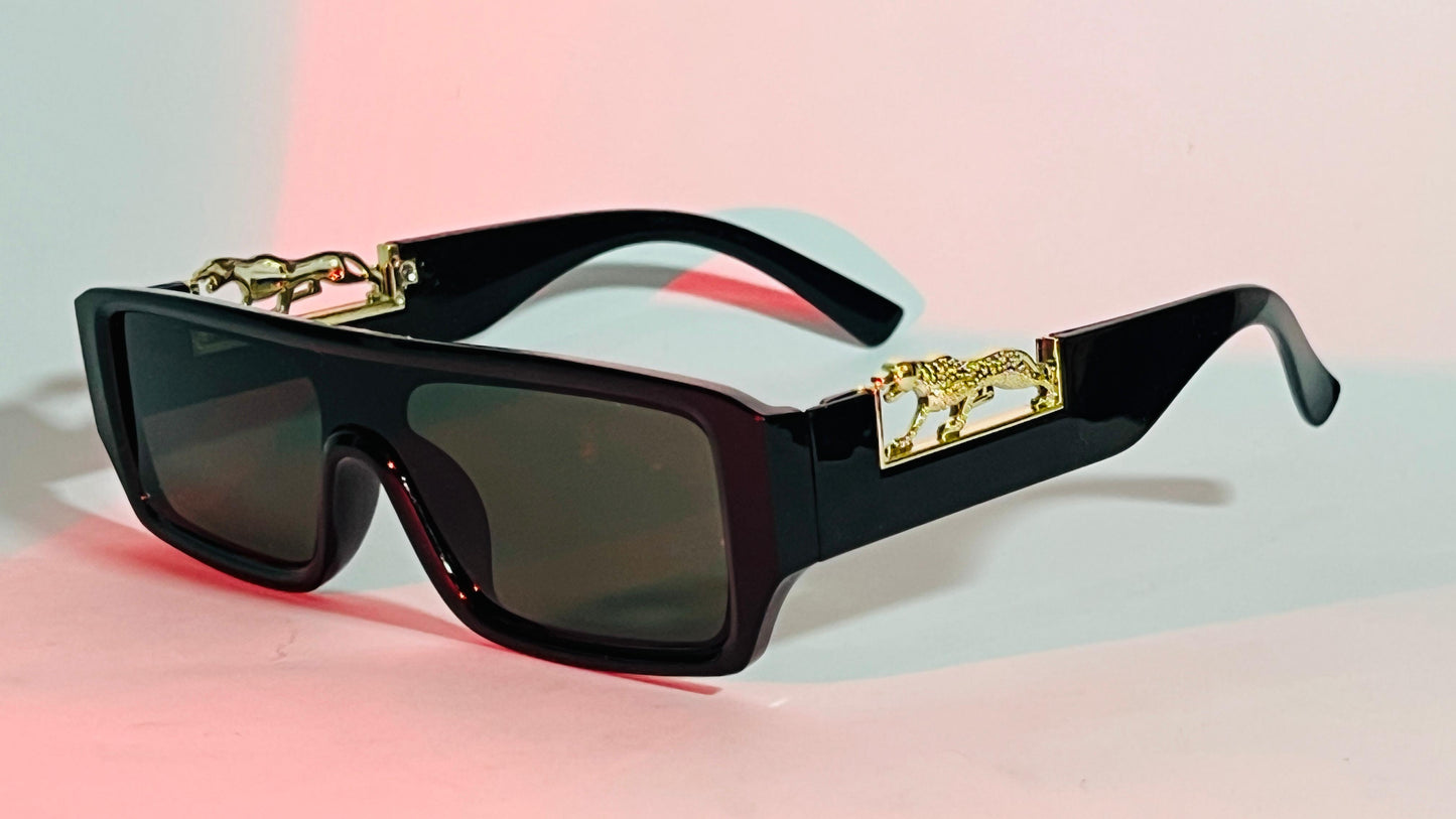 The Trendsetter: Elite Rectangular Shield Sunglasses.