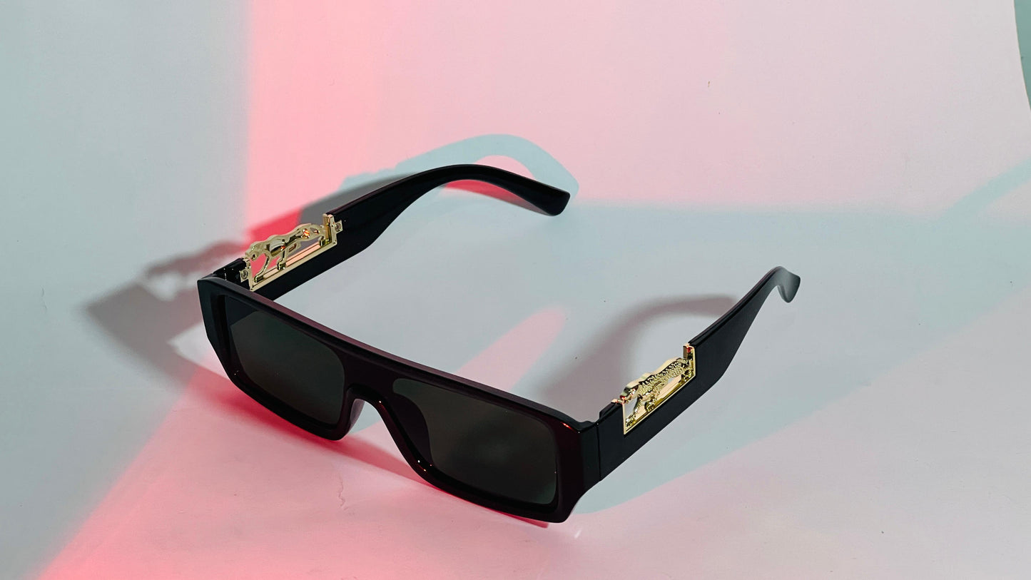 The Trendsetter: Elite Rectangular Shield Sunglasses.