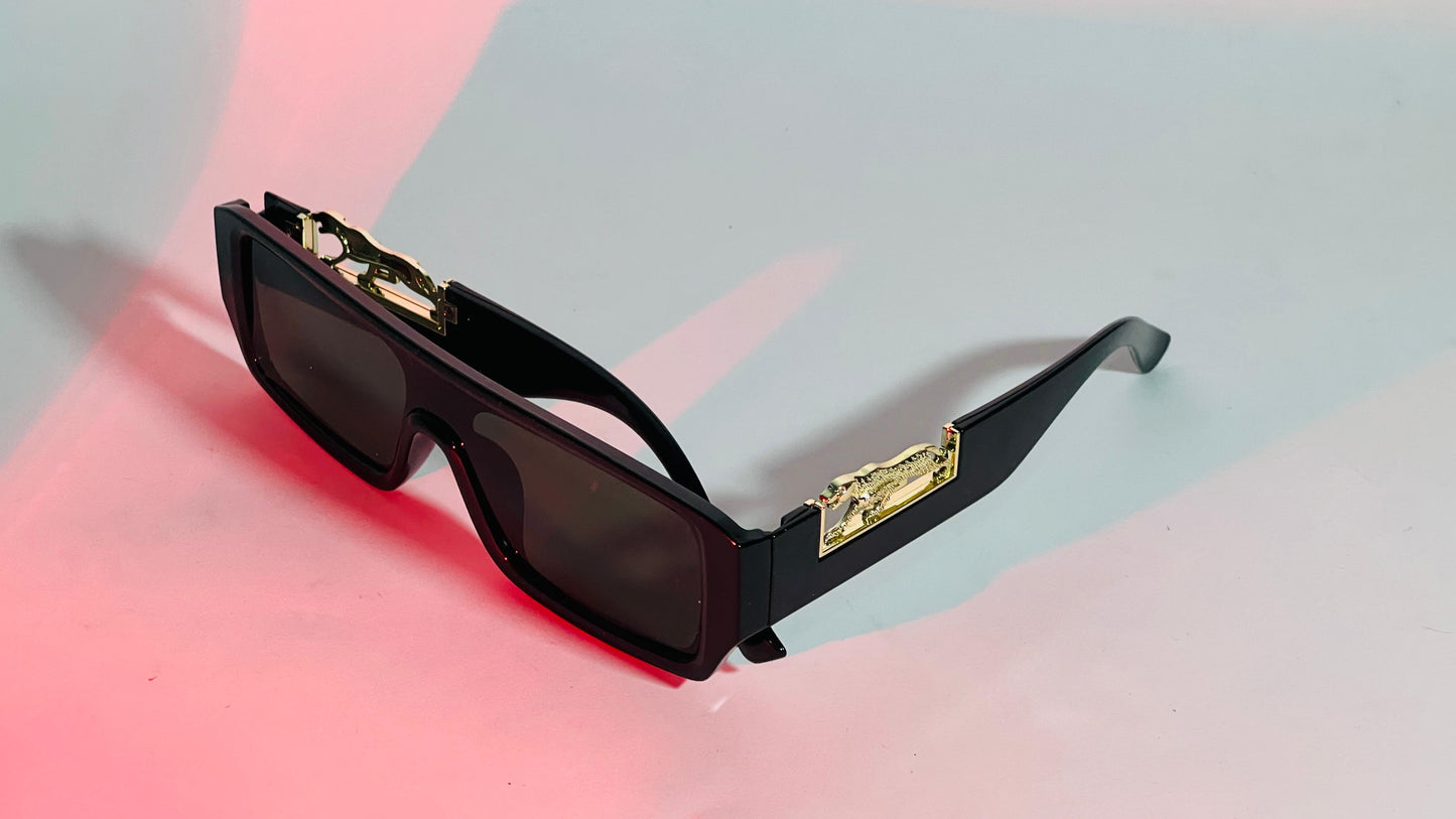 The Trendsetter: Elite Rectangular Shield Sunglasses.