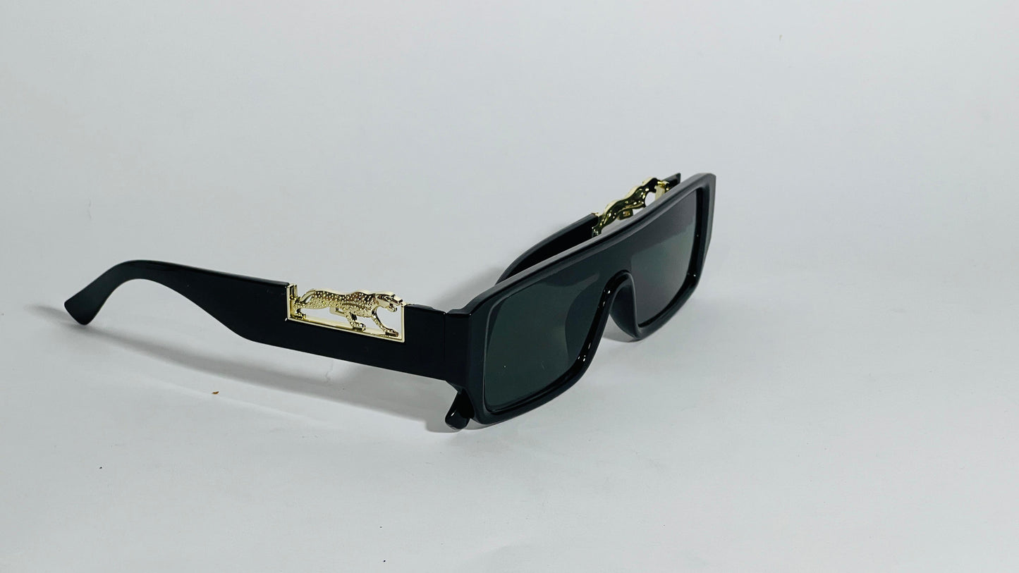 The Trendsetter: Elite Rectangular Shield Sunglasses.