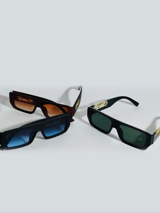 The Trendsetter: Elite Rectangular Shield Sunglasses.