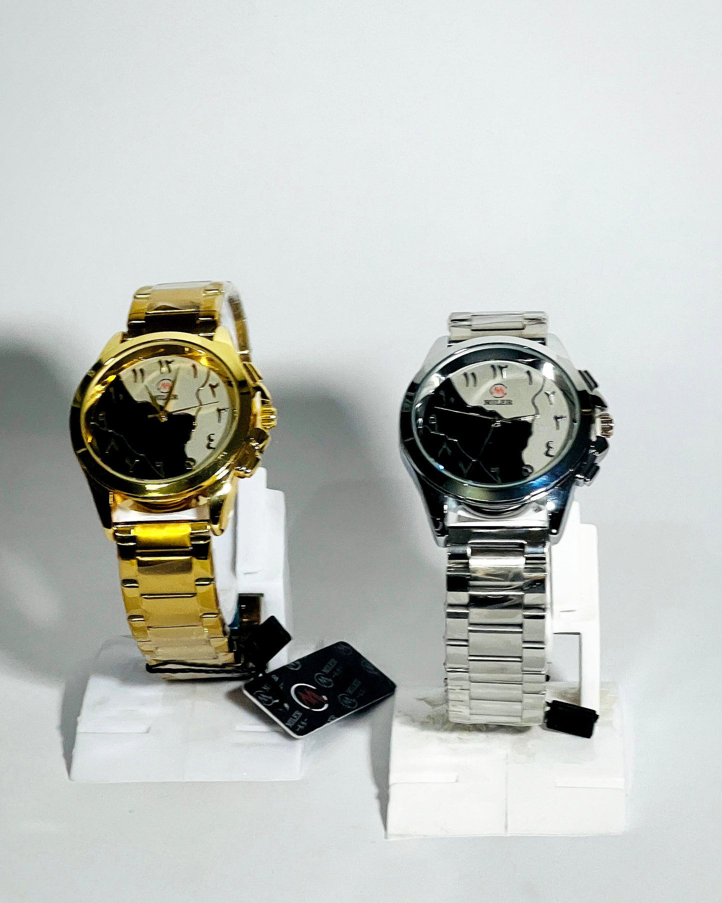 Arabic Aura Chain Watch | Golden & Silver Edition.