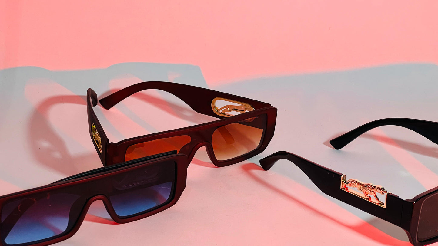 The Trendsetter: Elite Rectangular Shield Sunglasses.
